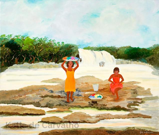 5) oil Two laundresses II 76x65cm (2005)